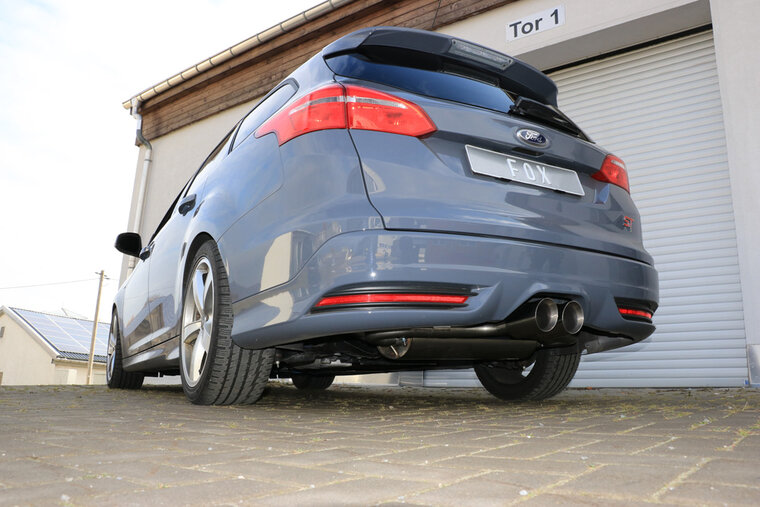 Fox Sportuitlaat Ford Focus MK3 ST Turnier Diesel Achterdemper met dwarsuitlaat in het midden - 2x100 Type 25 midden