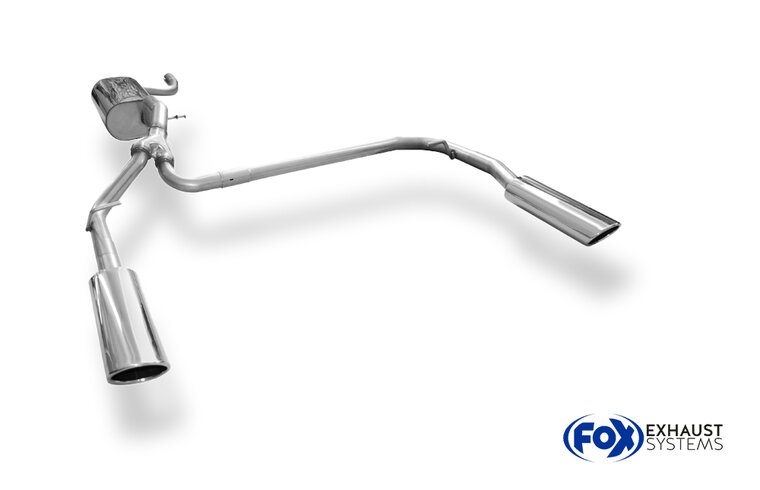 Fox Sportuitlaat Ford Focus MK3 Ecoboost - Turnpike/Estate Achterdemper Rechts/Links Uitlaat - 106x71 Type 32 Rechts/Links
