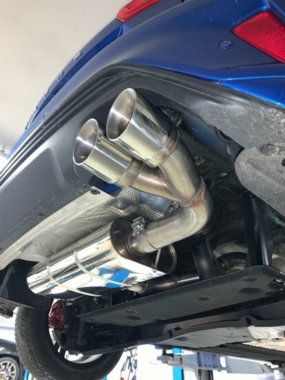 Fox Sportuitlaat Ford Focus MK4 ST-Line - starre achteras, uitlaatdemper achter, uitlaat rechts - 2x90 type 25