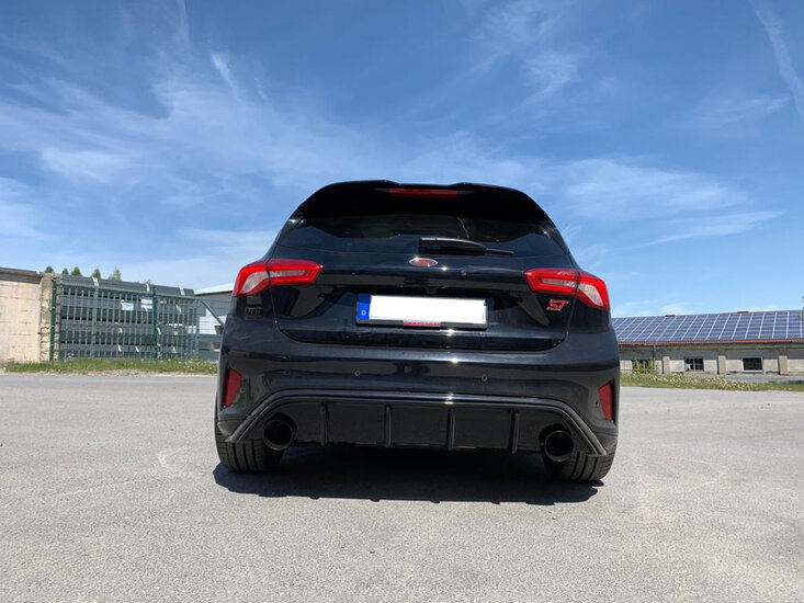 Fox Sportuitlaat Ford Focus MK4 ST Achterdemper Rechts/Links Uitlaat vanaf OPF - 1x100 Type 25 Rechts/Links Zwart Ge&euml;mailleerd