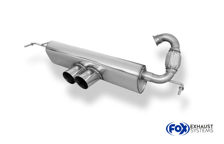 Fox Sportuitlaat Smart Forfour 453 achterdemper, centrale uitlaat - 2x80 type 14