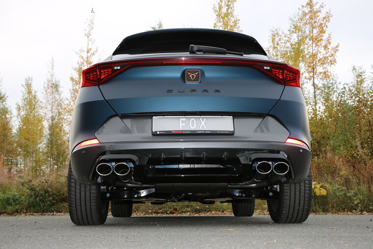 Fox Sportuitlaat CUPRA Formentor 4x4 half uitlaatsysteem vanaf katalysator - 2x106x71 type 44 rechts/links - met 2 elektronische kleppen