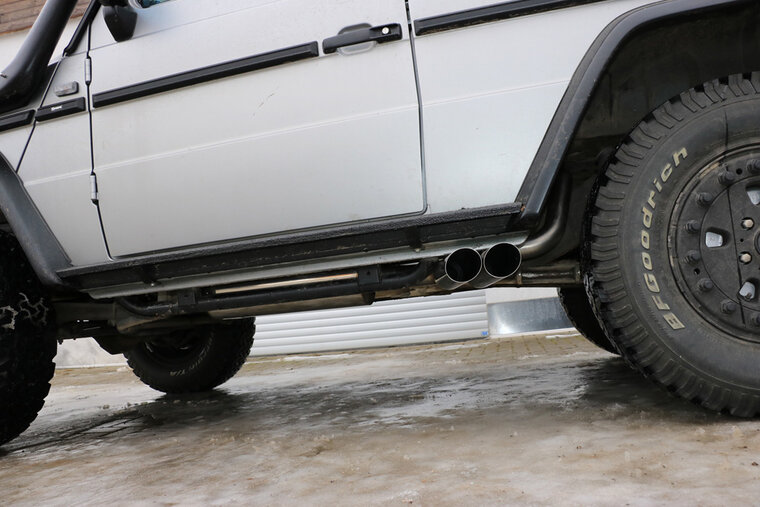 Fox Sportuitlaat Mercedes G-Klasse Cabriolet - 463 (zonder treeplanken) Achterdemper, zij-uitlaat - 2x80 Type 14