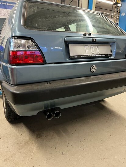 Fox Sportuitlaat VW Golf MK2 Type 19E Achterdemper - 2x55 Type 10