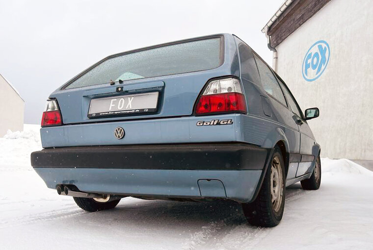 Fox Sportuitlaat VW Golf MK2 Type 19E Achterdemper - 2x55 Type 14