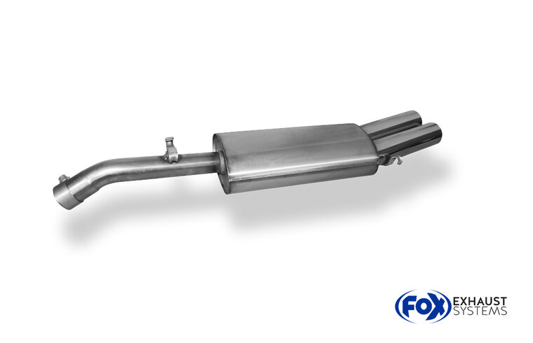 Fox Sportuitlaat VW Golf MK2 Type 19E GTI Achterdemper - 2x76 Type 13
