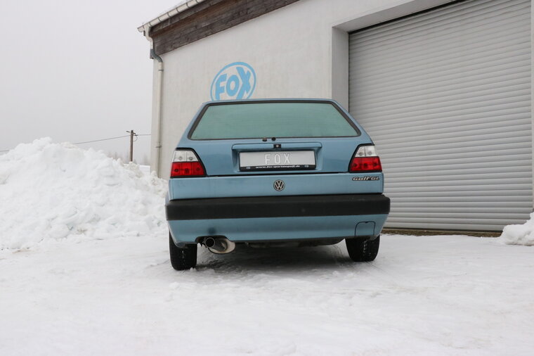 Fox Sportuitlaat VW Golf MK2 Type 19E Achterdemper - 1x63 Type 10