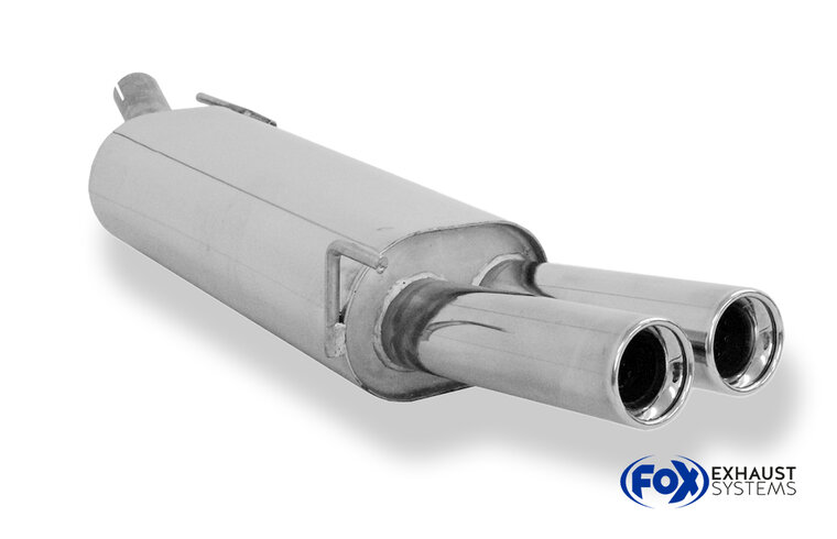Fox Sportuitlaat Achterdemper voor VW Golf MK3 + IV Cabriolet - 2x76 Type 13