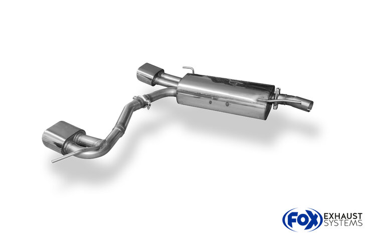 Fox Sportuitlaat VW Golf MK3/Golf MK3 Cabriolet Achterdemper Rechts/Links Uitlaat - 135x80 Type 53 Rechts/Links