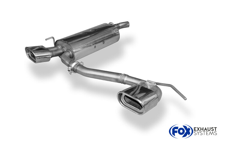 Fox Sportuitlaat VW Golf MK3/Golf MK3 Cabriolet Achterdemper Rechts/Links Uitlaat - 135x80 Type 53 Rechts/Links