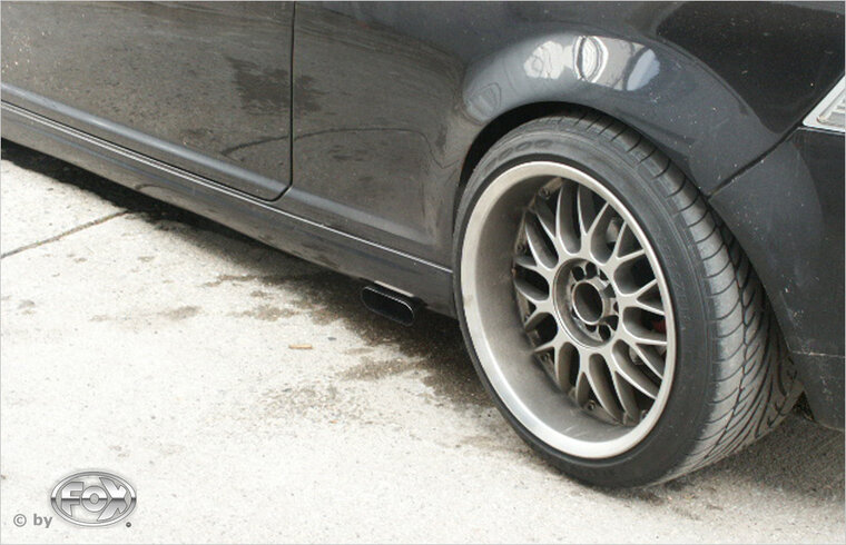 Fox Sportuitlaat VW Golf MK4 3-deurs uitlaatdemper zijpijp - 130x50 type 50 uitlaat aan de bestuurderszijde