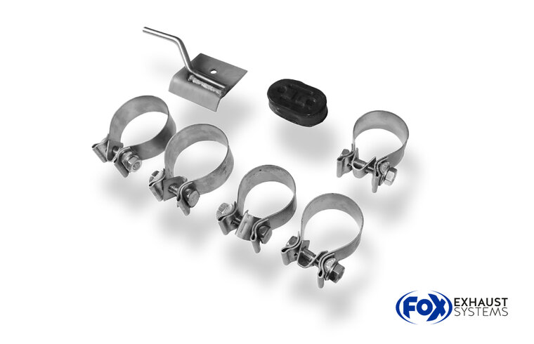 Fox Sportuitlaat VW Golf MK4 achterdemper, rechter/linker uitlaat, &Oslash;63,5 mm - 1x90 Type 17 rechts/links R32 design