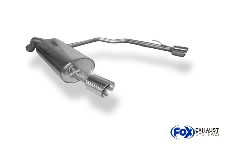 Fox Sportuitlaat VW Golf MK4 achterdemper, rechter/linker uitlaat &Oslash;63,5 mm - 1x90 type 25 rechts/links R32 design