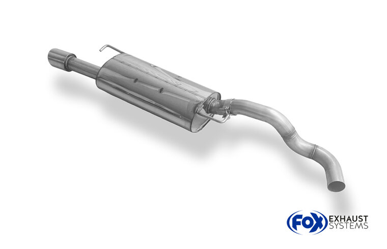 Fox Sportuitlaat VW Golf MK4 Jubi bumper achterdemper &Oslash;63,5 - 1x90 type 16, past op de originele Jubi bumper