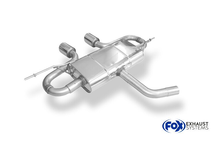 Fox Sportuitlaat VW Golf MK5 achterdemper, centrale uitlaat, R32-uitvoering - 2x90 Type 16 midden