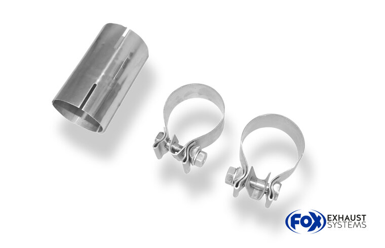 Fox Sportuitlaat VW Golf MK5 R32 achterdemper, middenuitlaat - 2x100 Type 25
