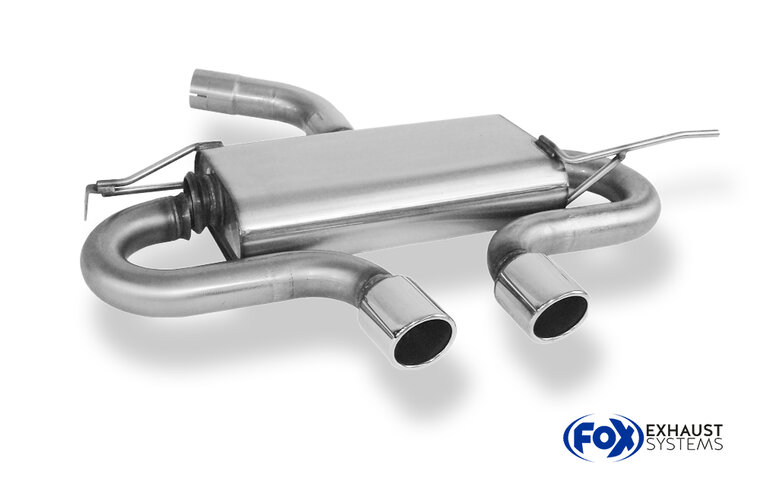 Fox Sportuitlaat VW Golf MK6 achterdemper, centrale uitlaat, R32-uitvoering - 2x90 Type 16 midden