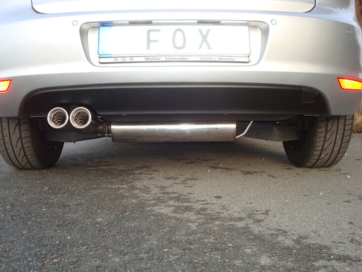 Fox Sportuitlaat VW Golf MK6 achterdemper, enkelzijdig - 2x80 Type 13