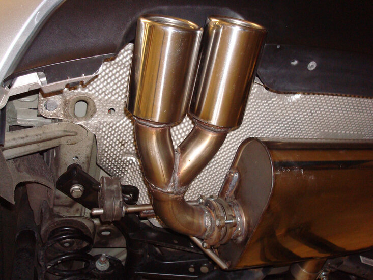 Fox Sportuitlaat VW Golf MK6 achterdemper, enkelzijdig - 2x80 Type 13