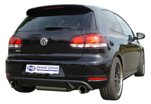 Fox Sportuitlaat VW Golf MK6 - 1.8l TFSI/GTD Achterdemper Rechts/Links Uitlaat - 1x100 Type 25 Rechts/Links