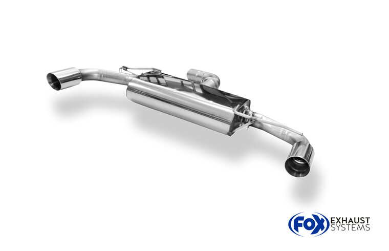 Fox Sportuitlaat VW Golf MK6 achterdemper, rechter/linker uitlaat - 1x90 type 25 rechts/links