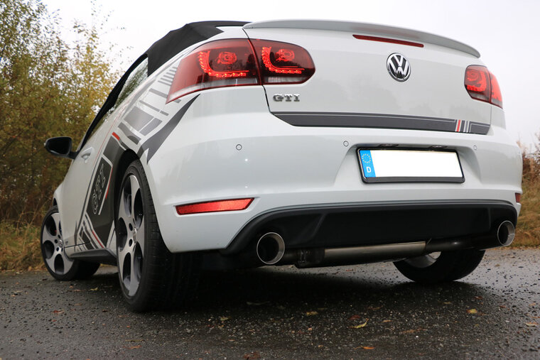 Fox Sportuitlaat VW Golf MK6 GTI + Cabriolet Achterdemper Rechts/Links Uitlaat - 1x100 Type 25 Rechts/Links