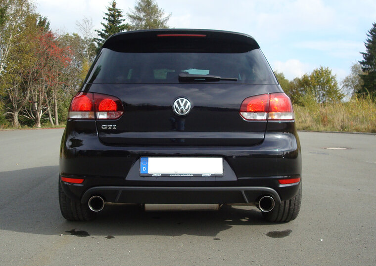 Fox Sportuitlaat VW Golf MK6 GTI + Cabriolet Achterdemper Rechts/Links Uitlaat - 1x100 Type 25 Rechts/Links