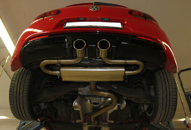 Fox Sportuitlaat VW Golf MK6 R 4motion achterdemper, middenuitlaat - 2x100 Type 16