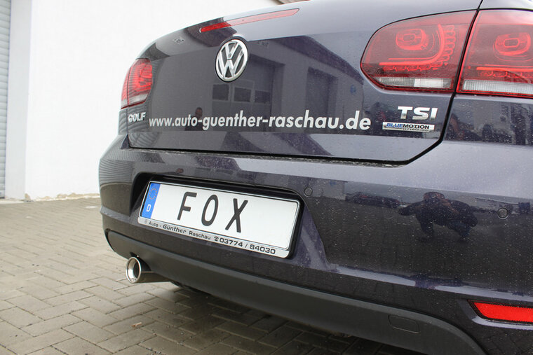 Fox Sportuitlaat VW Golf MK6 Cabriolet Achterdemper - 1x90 Type 13
