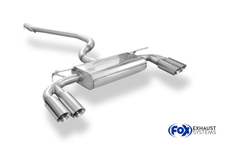 Fox Sportuitlaat VW Golf MK7 4-Motion achterdemper, dwarsuitlaat rechts/links - 2x80 Type 25 rechts/links