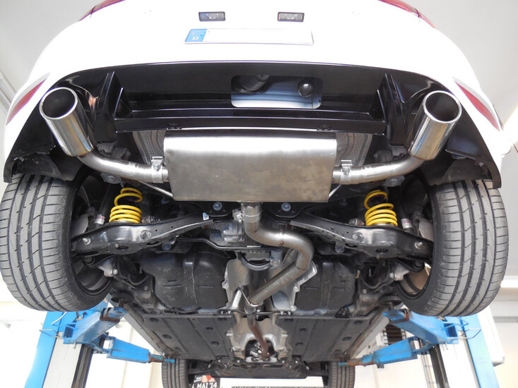 Fox Sportuitlaat VW Golf MK7 4-Motion achterdemper, dwars, rechter/linker uitlaat - 1x100 Type 16 rechts/links