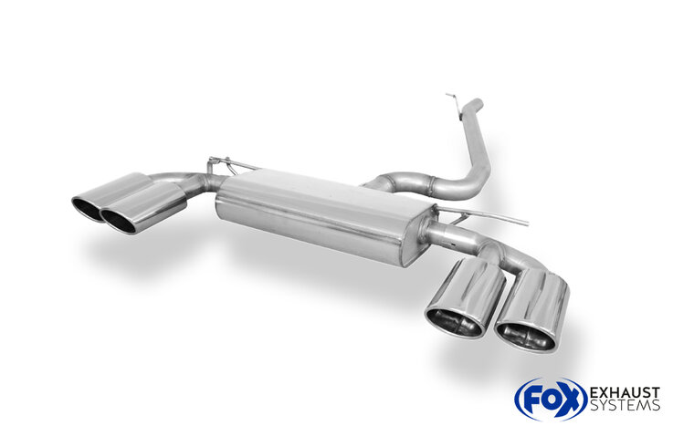 Fox Sportuitlaat VW Golf MK7 4-Motion R-Optik achterdemper, dwarsuitlaat rechts/links - 2x115x85 type 32 rechts/links