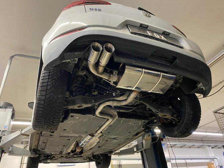 Fox Sportuitlaat VW Golf MK7 - GTE Achterdemper - 2x80 Type 25