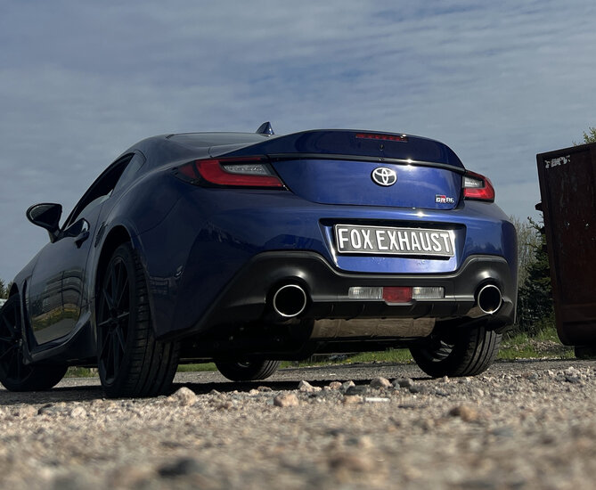 Fox Sportuitlaat Toyota GR86 achterdemper - 129x106 type 32 rechts/links