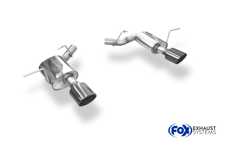 Fox Sportuitlaat Jeep Grand Cherokee WK II - 5.7L Achterdemper Rechts/Links met Inlaat - 129x106 Type 32 Zwart Rechts/Links Past op SRT8 Bumper