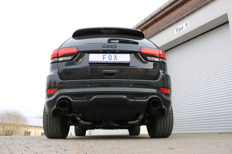 Fox Sportuitlaat Jeep Grand Cherokee WK II - 6.4L SRT8 tot 2014 Achterdemper Rechts/Links - 129x106 Type 32 Rechts/Links Zwart Ge&euml;mailleerd