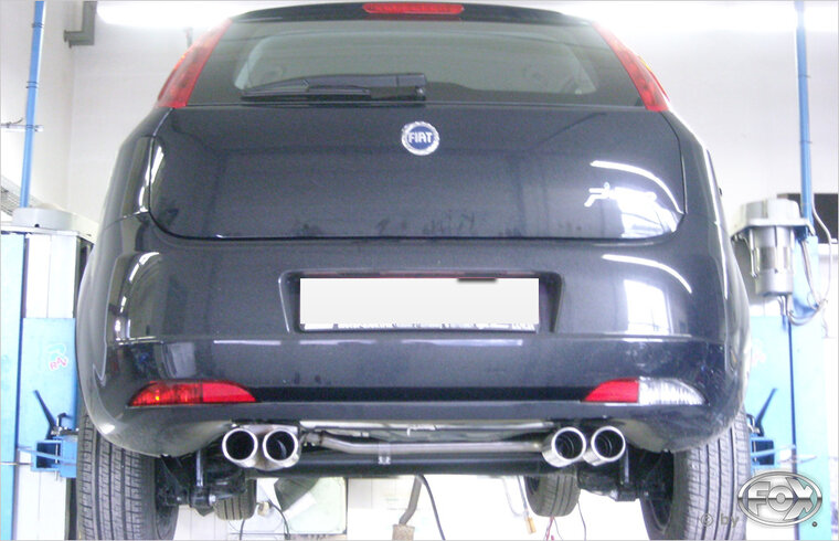 Fox Sportuitlaat Fiat Grande Punto 199 - Diesel Achterdemper Rechts/Links Uitgang - 2x76 Type 13 Rechts/Links