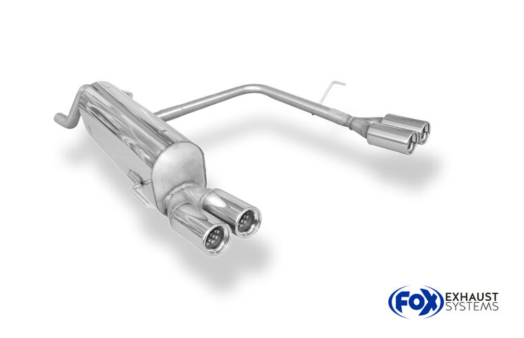 Fox Sportuitlaat Fiat Grande Punto 199 - Benzine Achterdemper Rechts/Links Uitlaat - 2x76 Type 13 Rechts/Links