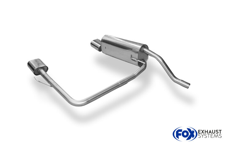 Fox Sportuitlaat Fiat Grande Punto 199 - Benzine Achterdemper Rechts/Links Uitgang - 135x80 Type 53 Rechts/Links