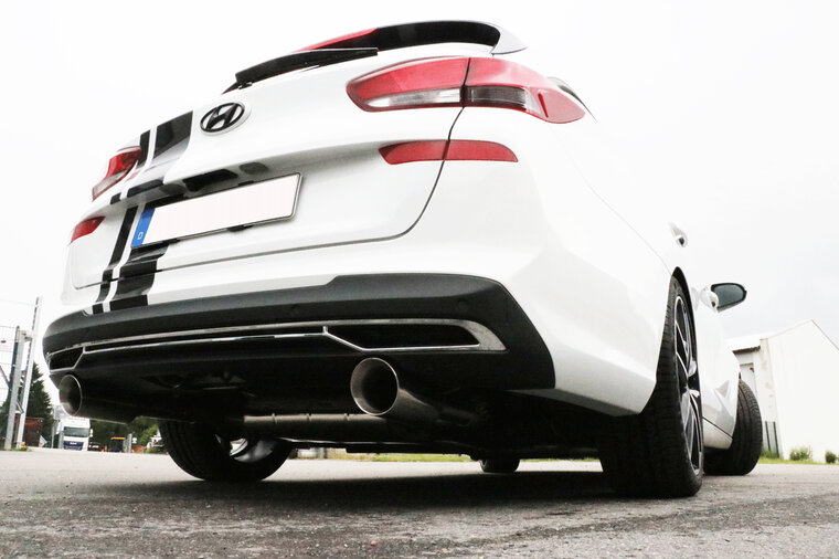 Fox Sportuitlaat Hyundai i30 PDE Estate Achterdemper Dwarsuitlaat Rechts/Links - 1x90 Type 25 Rechts/Links