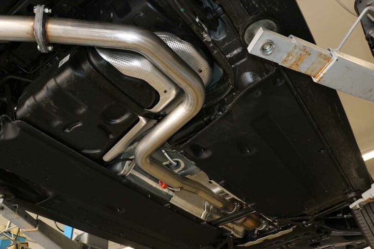 Fox Sportuitlaat Hyundai i30N + Fastback verbindingspijp 76 mm uitlaatdemper met OPF