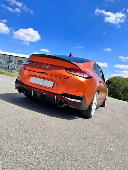 Fox Sportuitlaat Hyundai i30N Fastback Facelift uitlaatpijpen compatibel met de originele achterdemper - 1x130 Type 14 rechts/links