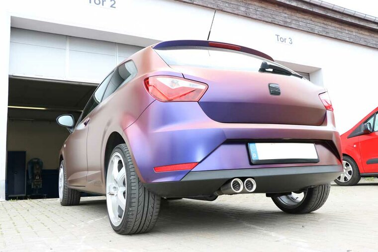 Fox Sportuitlaat Achterdemper Seat Ibiza 6J - 2x76 Type 13