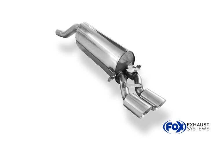 Fox Sportuitlaat Seat Ibiza 5 - KJ achterdemper met uitlaatklep - 2x76 Type 25
