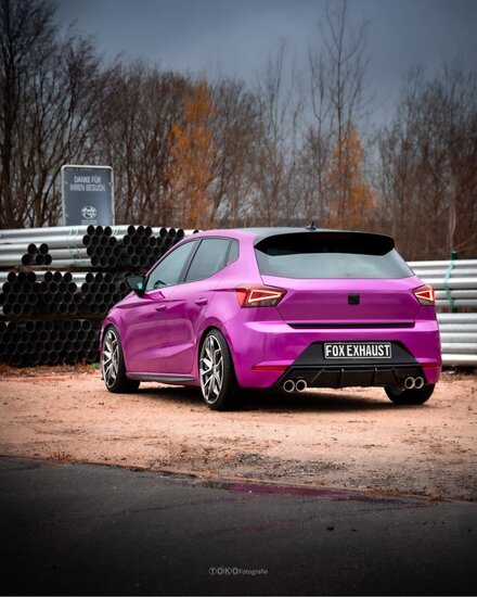 Fox Sportuitlaat Seat Ibiza 5 - KJ achterdemper zonder uitlaatklep, rechter/linker uitlaat - 2x76 type 25 rechts/links