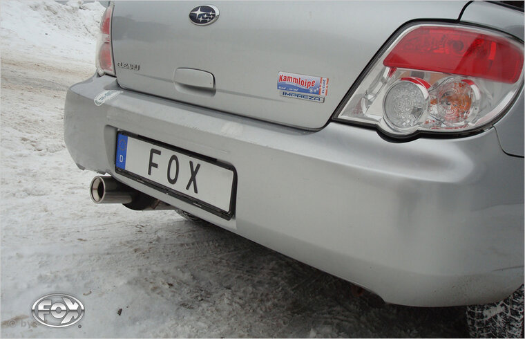 Fox Sportuitlaat Subaru Impreza GD/GG - Sedan/Stationwagen Achterdemper - 1x100 Type 13