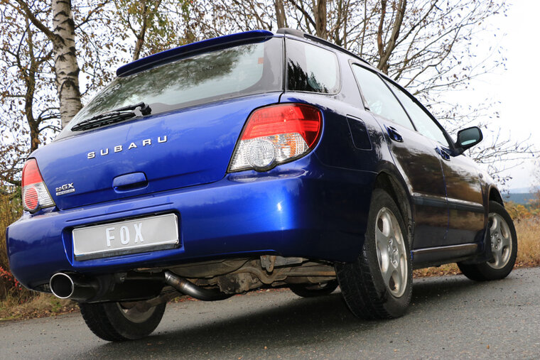 Fox Sportuitlaat Subaru Impreza GD/GG - Sedan/Stationwagen Achterdemper - 140x90 Type 44