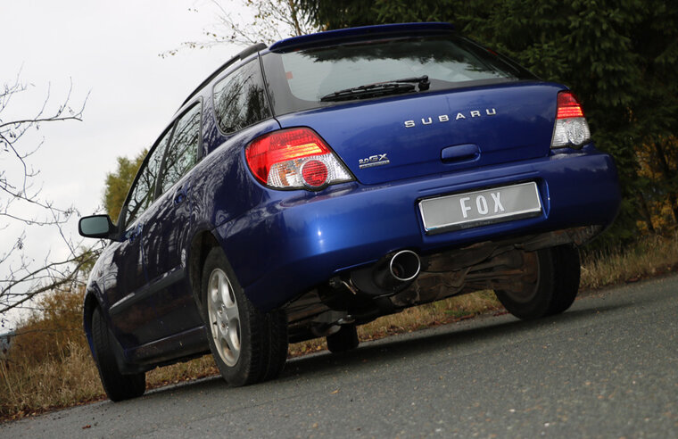 Fox Sportuitlaat Subaru Impreza GD/GG - Sedan/Stationwagen Achterdemper - 140x90 Type 44
