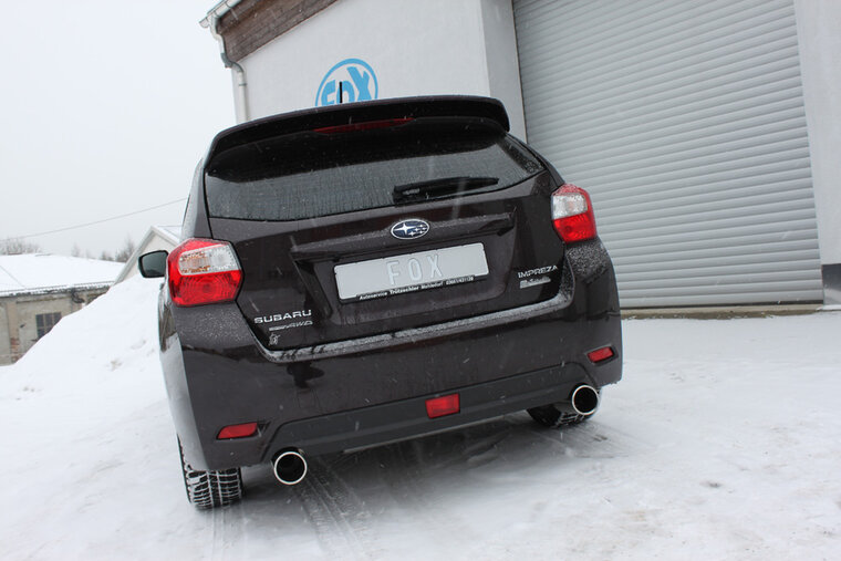 Fox Sportuitlaat Subaru Impreza GP 4x4 achterdemper, dwarsuitgang rechts/links - 1x100 type 12 rechts/links