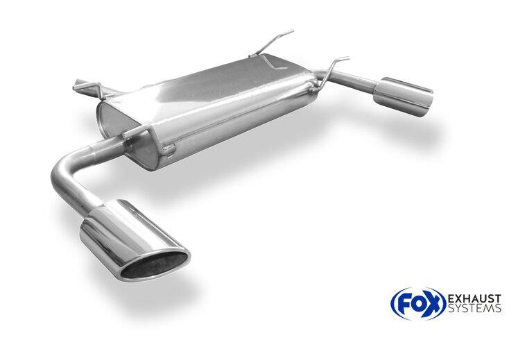 Fox Sportuitlaat Subaru Impreza GP 4x4 dwarsgeplaatste achterdemper, rechter/linker uitlaat - 115x85 type 38 rechts/links